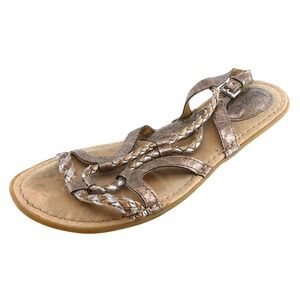 Born‎ Concept Size 8 M Brown Slingback Synthetic Women Sandal Shoes